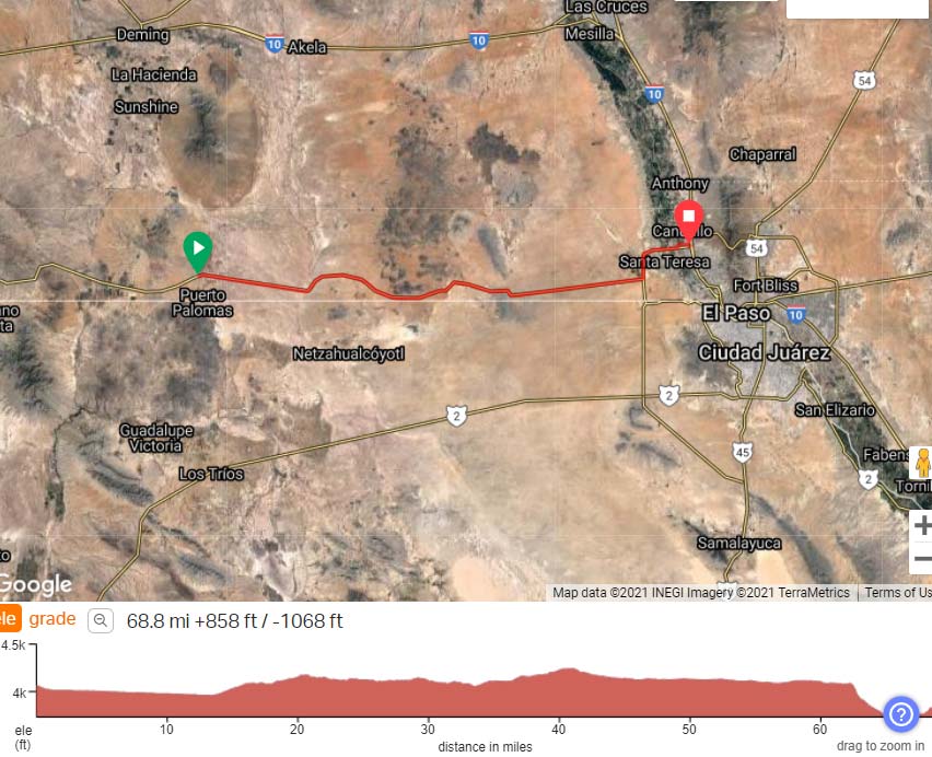 COLA | GPS Image - Columbus to El Paso | Epic Cross Country Bike Tour