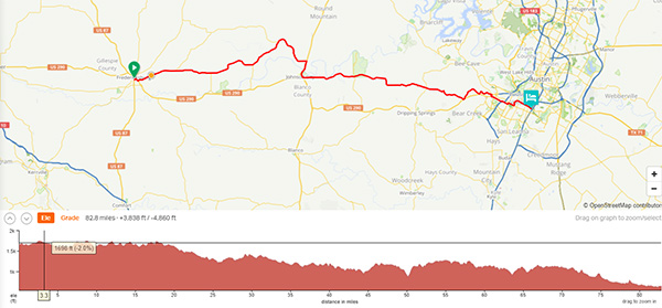 COLA | Day 24 - GPS Screenshot | Epic Cross Country Bike Tour